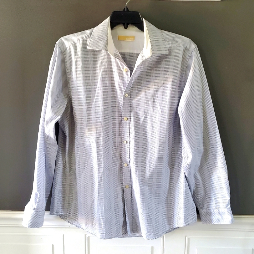 Michael Michael Kors Striped Check Button Down 17